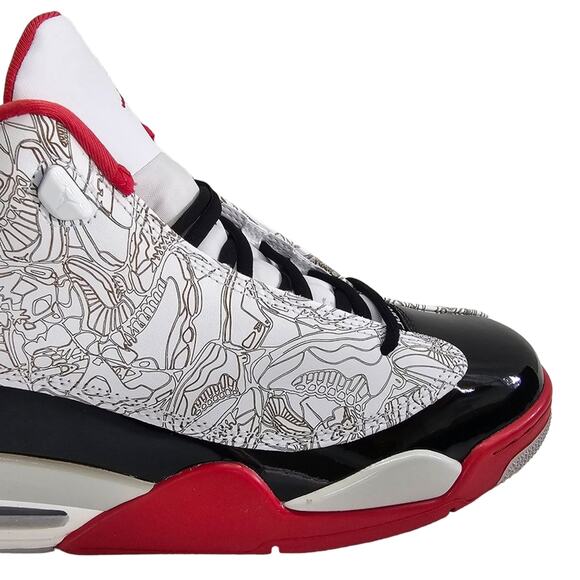 NWT Nike Air Jordan Shoes Men\'s Size 9 Dub Zero Bred White Red Black main image 6